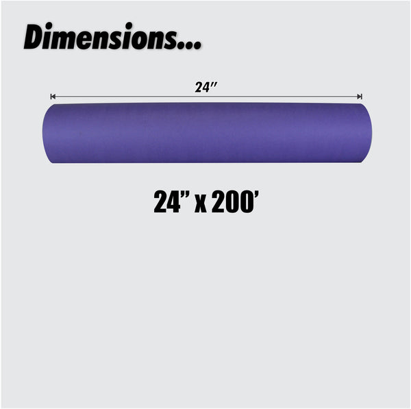 Purple Kraft Paper Roll | 24" x 200’ (2,400”) | Best Colored Paper for Art & Crafts, Bulletin Boards, Gift Wrapping, Table Runner, and Decorations - 2