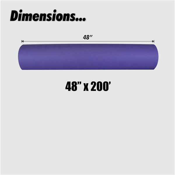 Purple Kraft Paper Roll | 48" x 200’ (2,400”) | Best Colored Paper for Art & Crafts, Bulletin Boards, Gift Wrapping, Table Runner, and Decorations - 2