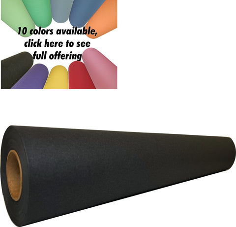 Black Kraft Paper Roll | 18" x 200’ (2,400”) | Best Colored Paper for Art & Crafts, Bulletin Boards, Gift Wrapping, Table Runner, and Decorations
