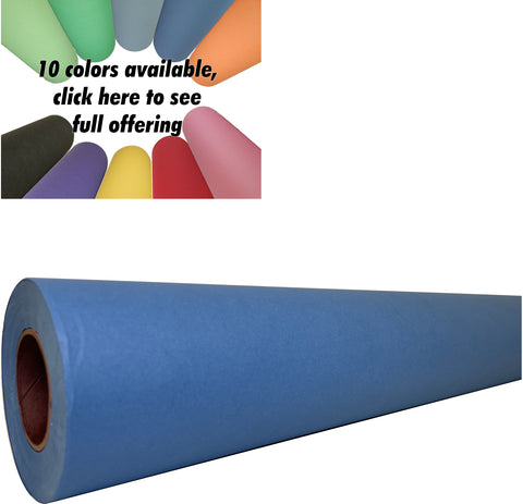 Blue Kraft Paper Roll | 24" x 200’ (2,400”) | Best Colored Paper for Art & Crafts, Bulletin Boards, Gift Wrapping, Table Runner, and Decorations