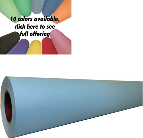 Light Blue Kraft Paper Roll | 24" x 200’ (2,400”) | Best Colored Paper for Art & Crafts, Bulletin Boards, Gift Wrapping, Table Runner, and Decorations