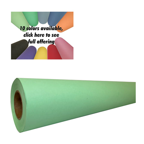 Light Green Kraft Paper Roll | 24" x 200’ (2,400”) | Best Colored Paper for Art & Crafts, Bulletin Boards, Gift Wrapping, Table Runner, and Decorations
