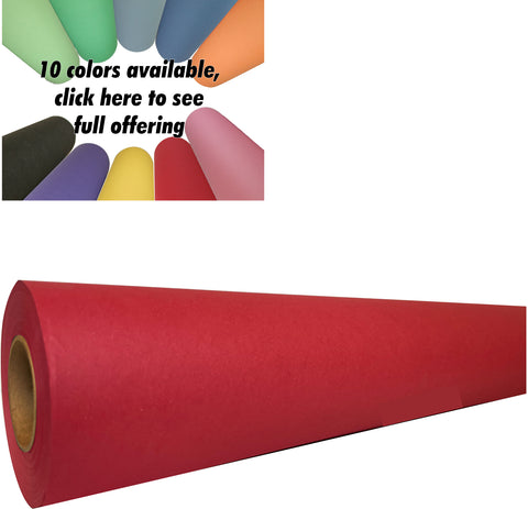 Red Kraft Paper Roll | 24" x 200’ (2,400”) | Best Colored Paper for Art & Crafts, Bulletin Boards, Gift Wrapping, Table Runner, and Decorations