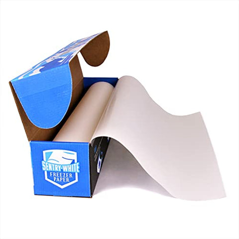 White Freezer Paper Roll With Dispenser Box | 17.25” x 200’ (288 sq. ft.) | Best Wrapping Paper for Food and Meats | Protects Against Freezer Burn | Poly Coated & Moisture Resistant | BPA Free - 0