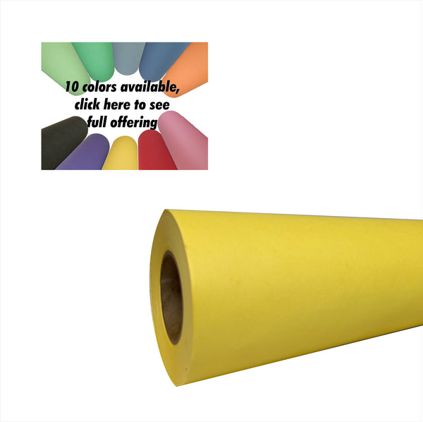 Yellow Kraft Paper Roll | 48" x 200’ (2,400”) | Best Colored Paper for Art & Crafts, Bulletin Boards, Gift Wrapping, Table Runner, and Decorations - 1